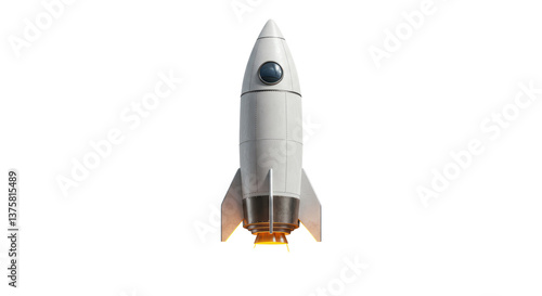 Fototapeta Naklejka Na Ścianę i Meble -  Isolated Rocket Ship Preparing for Space Travel
