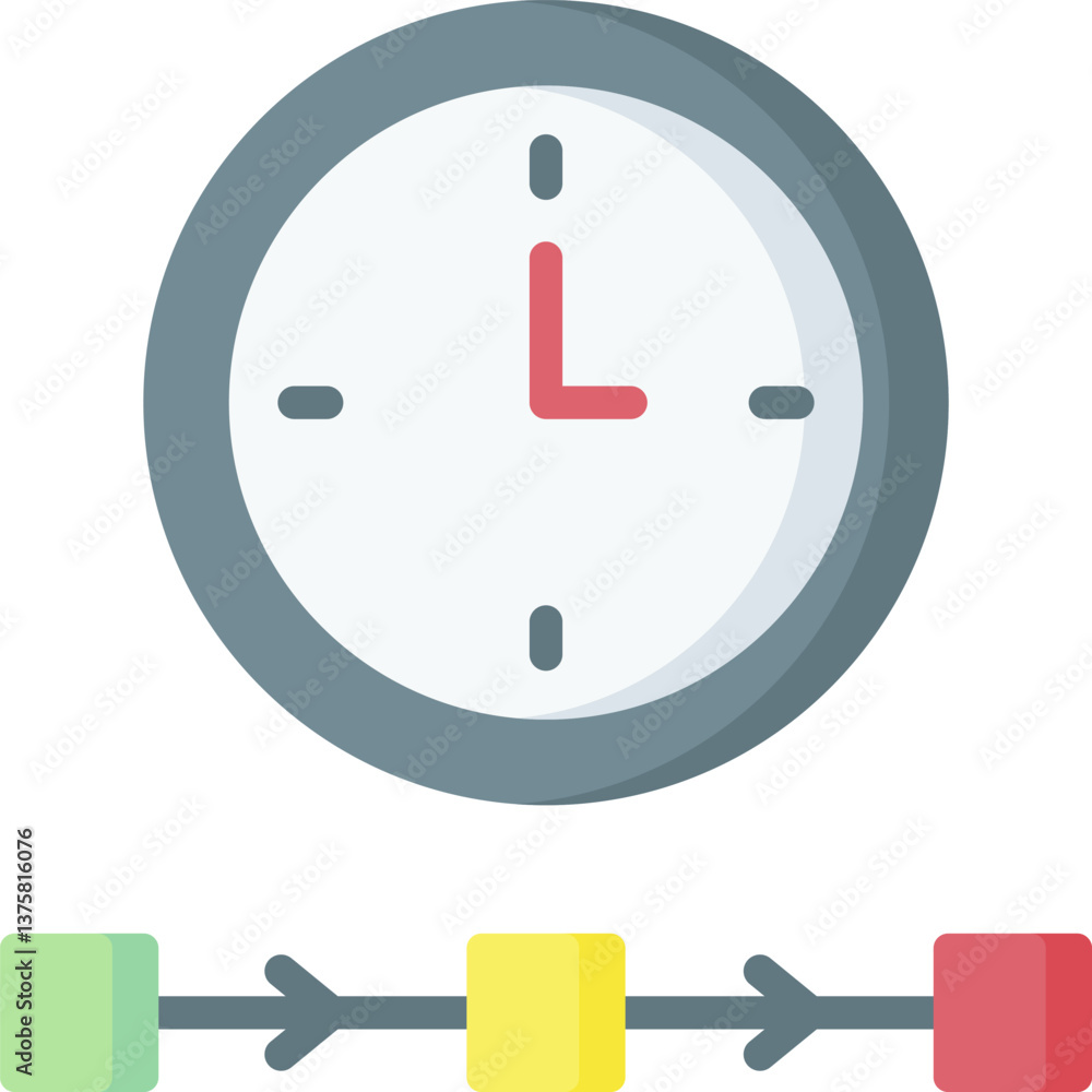 timing Illustration on a white background timing Illustration on a white background