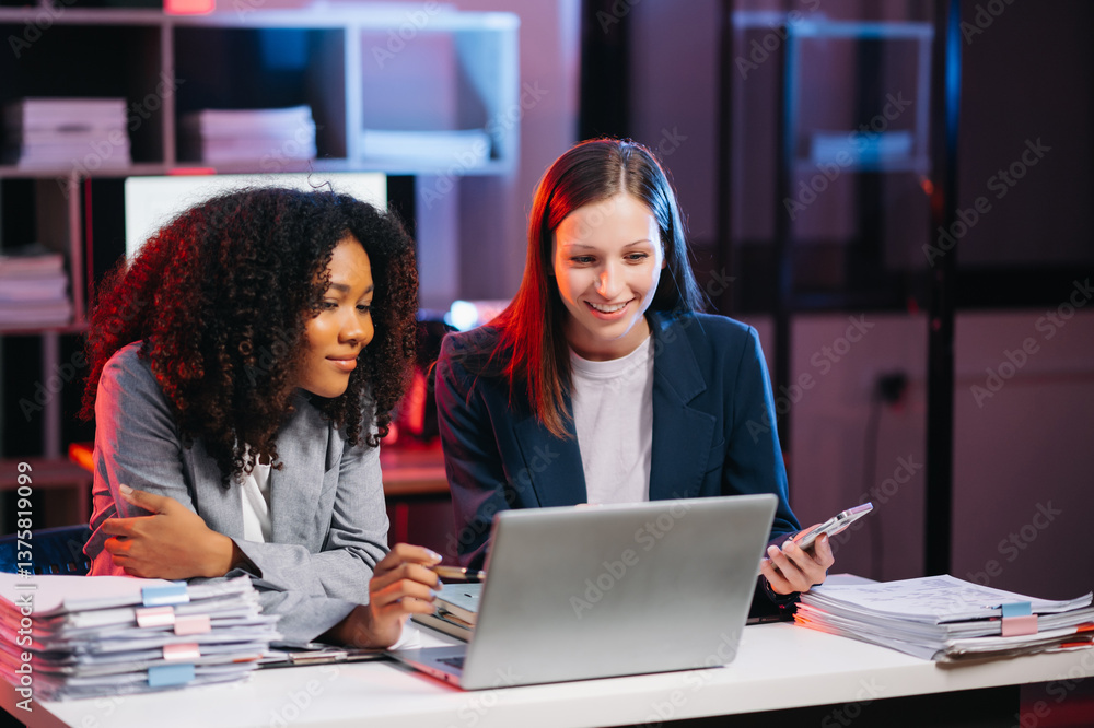 Kind leader executive manager share and discuss business solutions plan ideas on tablet with female marketing manager Kind leader executive manager share and discuss business solutions plan ideas on tablet with female marketing manager