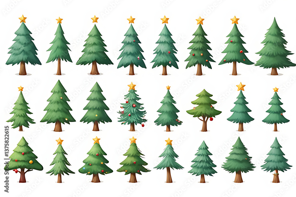 Obraz premium christmas trees background