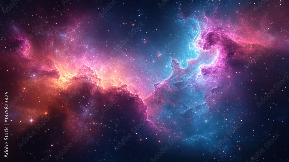 Fototapeta premium Colorful nebulae in deep space (4)