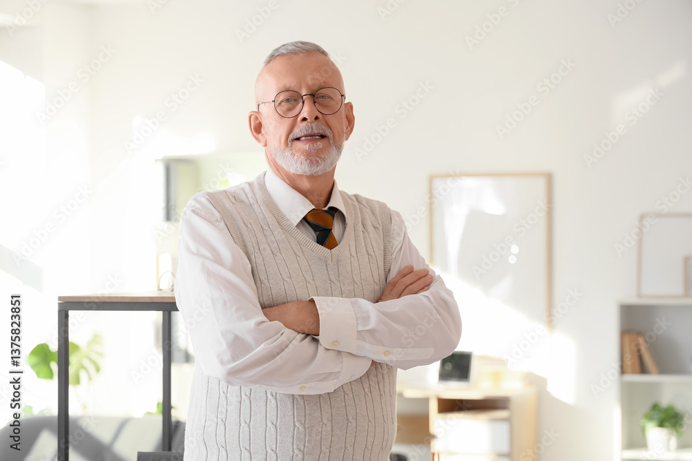 Fototapeta premium Portrait of senior businessman in office
