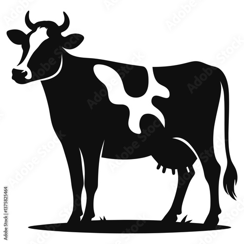 cow on a white background
