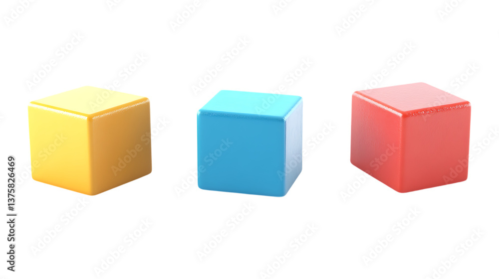 Blocks Set of Three Different Poses on Transparent Background for Construction Branding, Educational Tools, or Geometric Design Blocks Set of Three Different Poses on Transparent Background for Construction Branding, Educational Tools, or Geometric Design