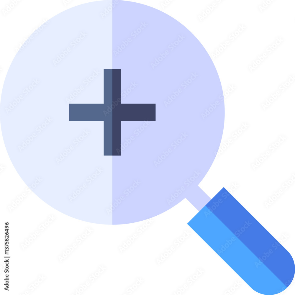 Fototapeta premium zoom in Illustration on a white background