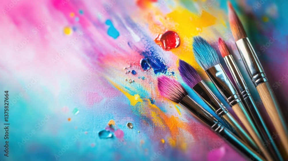 Fototapeta premium education abstract background with floating artistic creations
