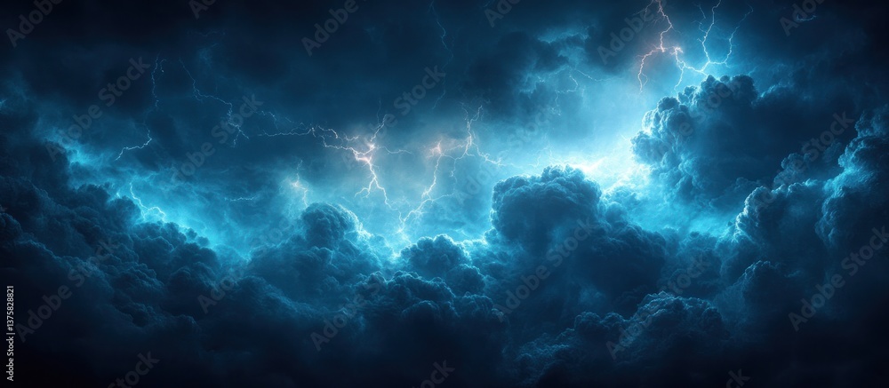 Fototapeta premium Dramatic Storm Clouds with Lightning