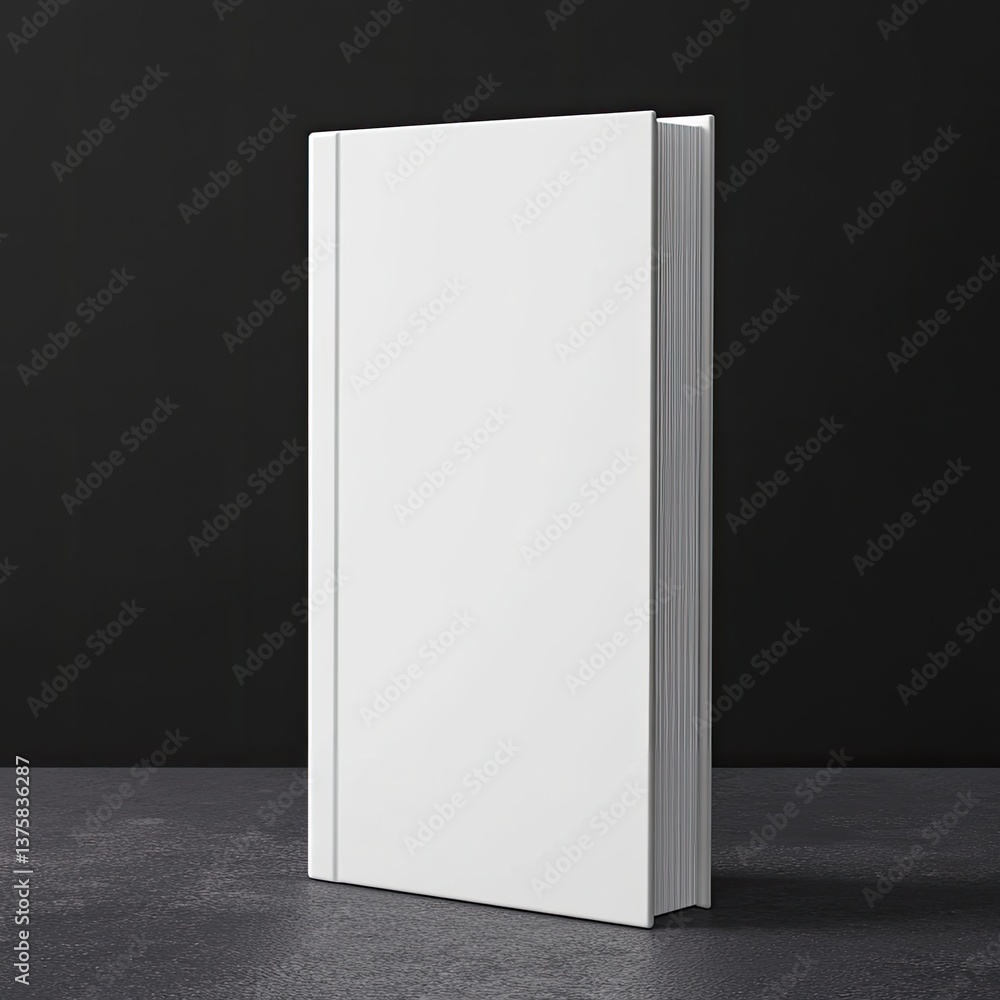 Blank white book on dark surface (2) Blank white book on dark surface (2)