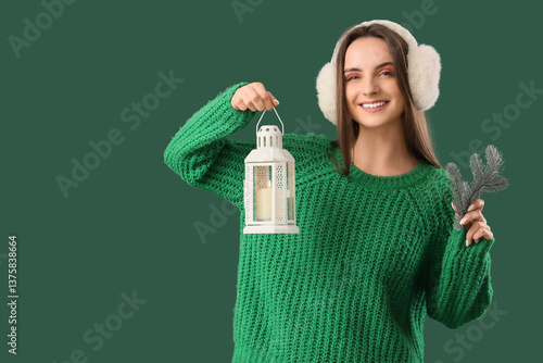 Beautiful young woman in st...
