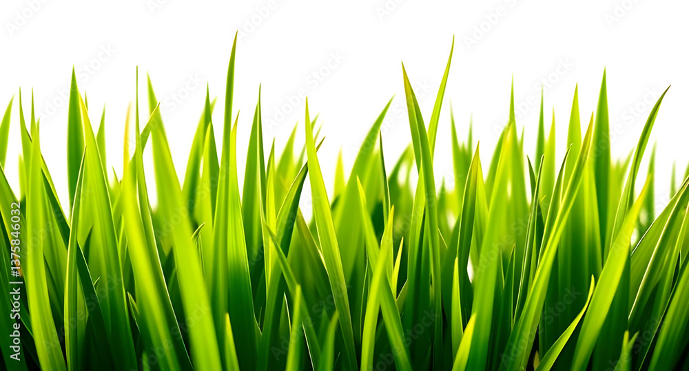 Fototapeta premium Sharp green grass isolated background