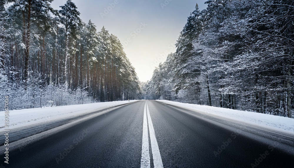 Fototapeta premium road in winter