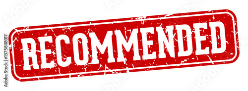 recommended rectangular sign. recommended stamp