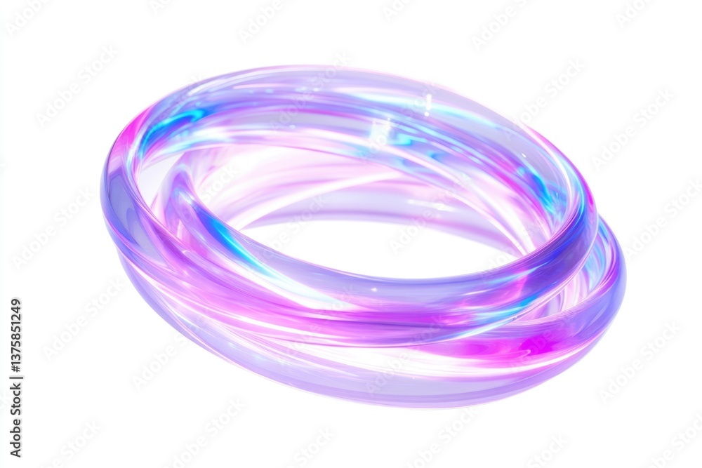 Abstract swirling iridescent rings, vibrant purple and blue hues, digitally created artwork. Abstract swirling iridescent rings, vibrant purple and blue hues, digitally created artwork.