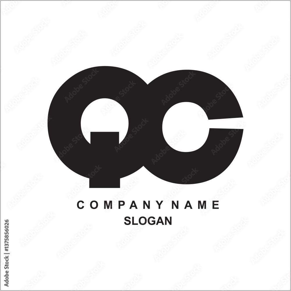QC Letter Initial Logo Design, Vector Template EPS QC Letter Initial Logo Design, Vector Template EPS