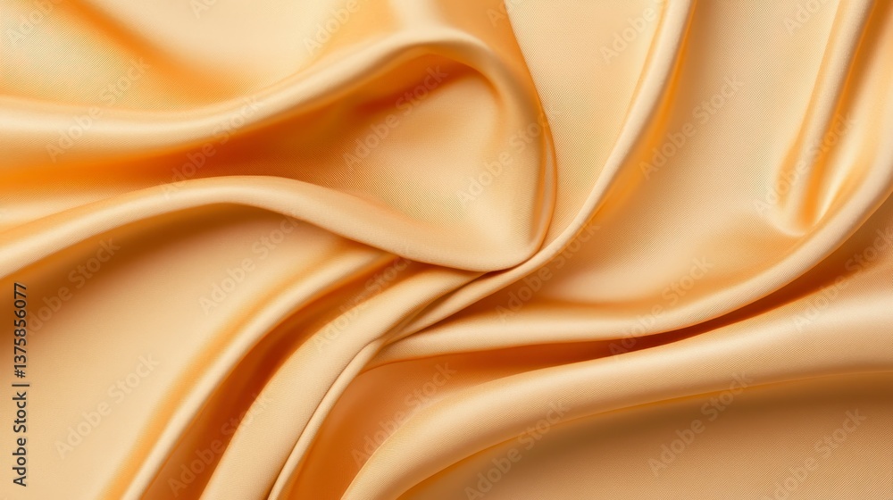 Obraz premium Golden Silk: A luxurious display of flowing golden silk, showcasing its smooth texture and elegant drape, evoking a sense of opulence and sophistication.