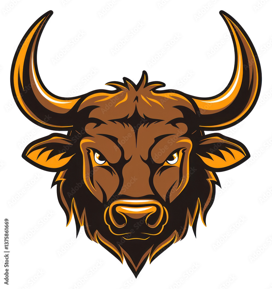 Fototapeta premium PNG Yak bull logo livestock buffalo cattle.