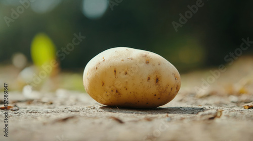 close up potato, background potato harvest,
