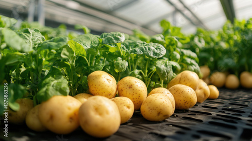 Potatoes cultivation with aeroponic system 