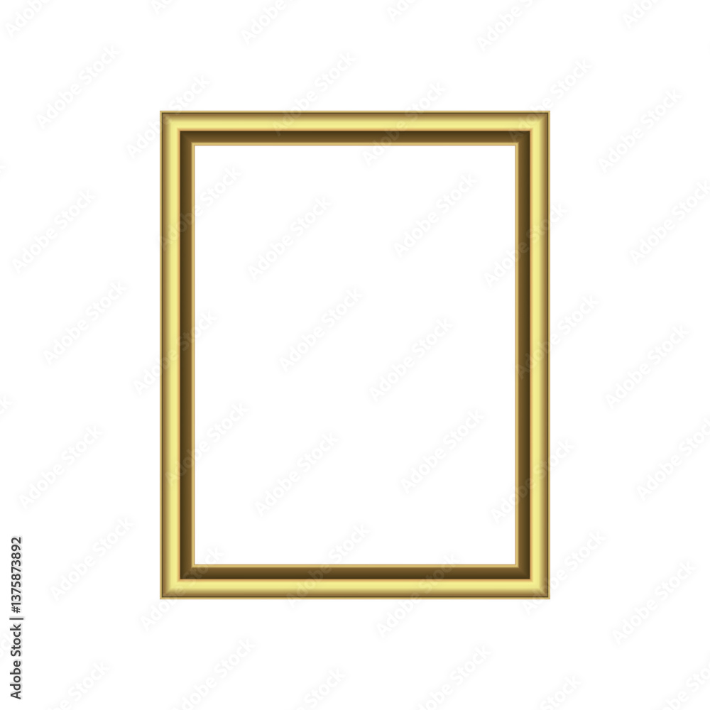 Modern frame. Elegant gold photo frame. Classic frame. Element of your design. Modern frame. Elegant gold photo frame. Classic frame. Element of your design.