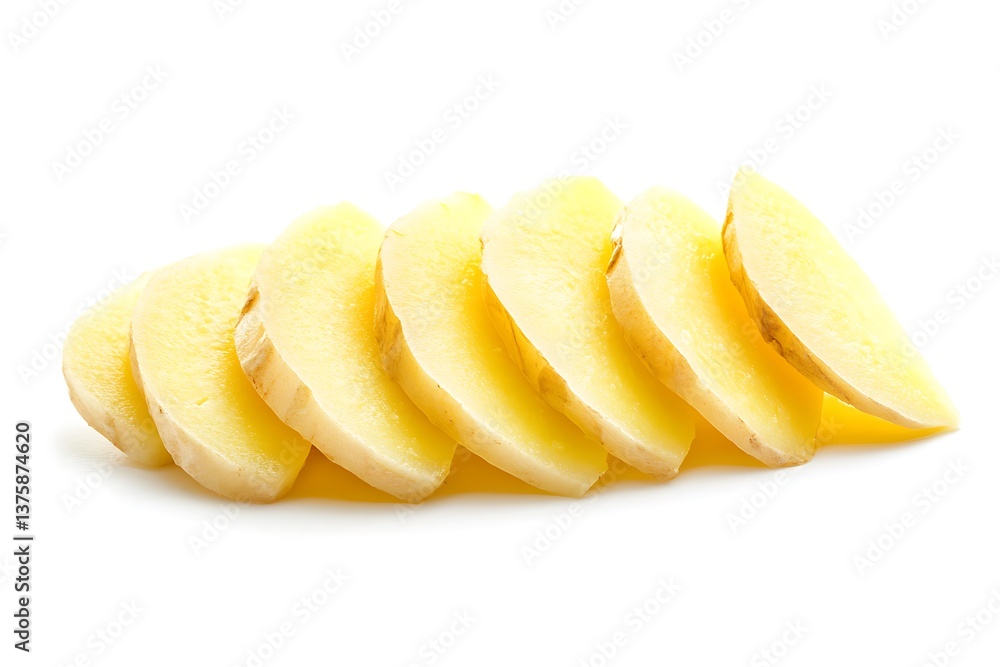 Ginger, ginger slices isolated on a white background Ginger, ginger slices isolated on a white background