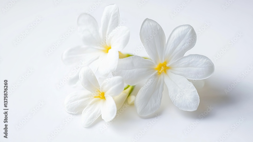 Fototapeta premium Elegant White Flowers Soft Petals Delicate Blooms Pure White Background Natural Beauty Spring Blossom Botanical Image Floral Photography Nature 