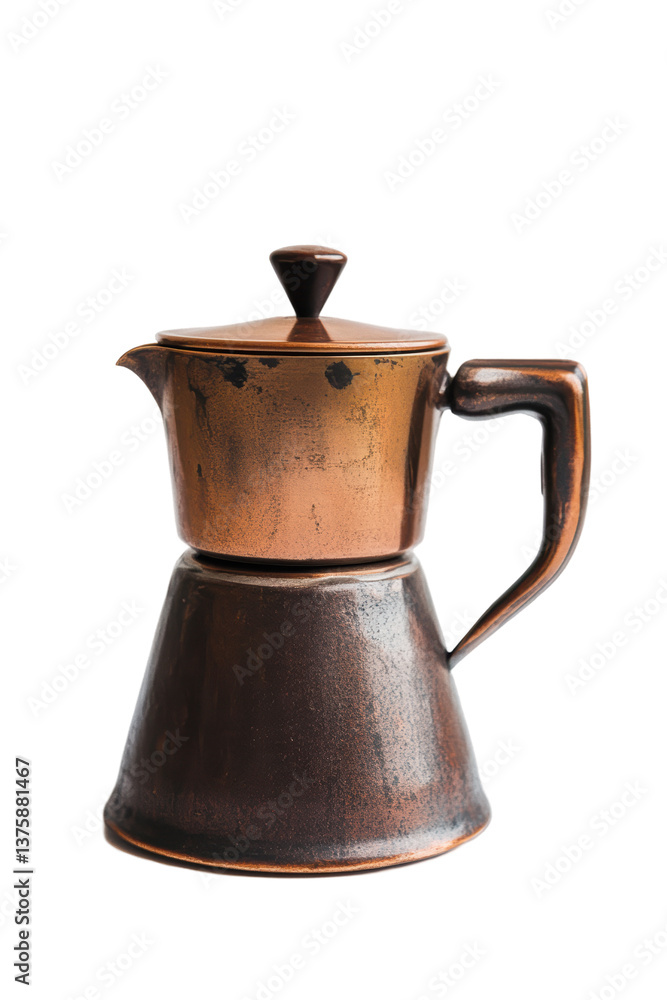 Isolated Moka Pot Coffee Maker Isolated Moka Pot Coffee Maker