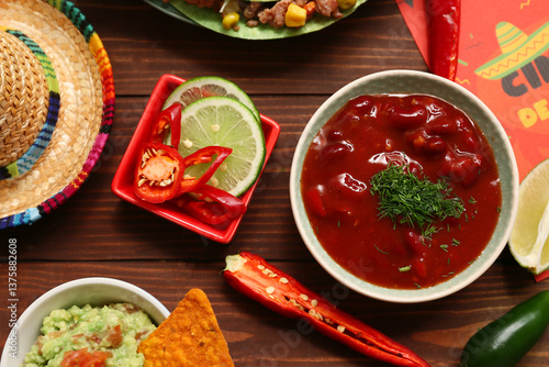 Bowl with traditional Mexic...