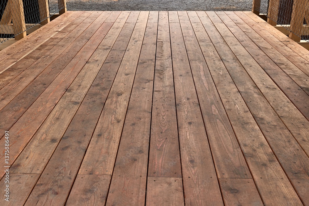 Wood deck lumber bridge