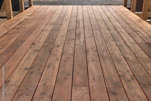 Obraz na płótnie Wood deck lumber bridge w salonie