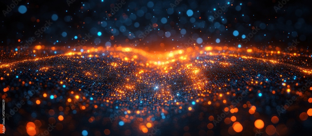 Naklejka premium Abstract glowing swirling galaxy