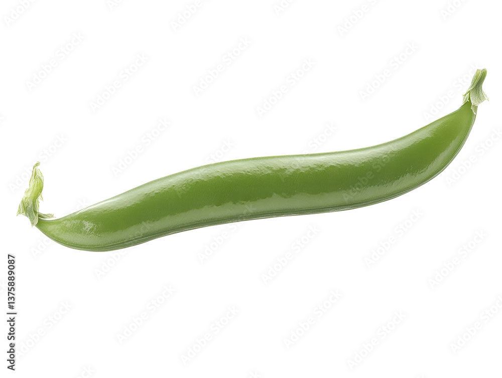 Isolated Green Bean Pod Isolated Green Bean Pod