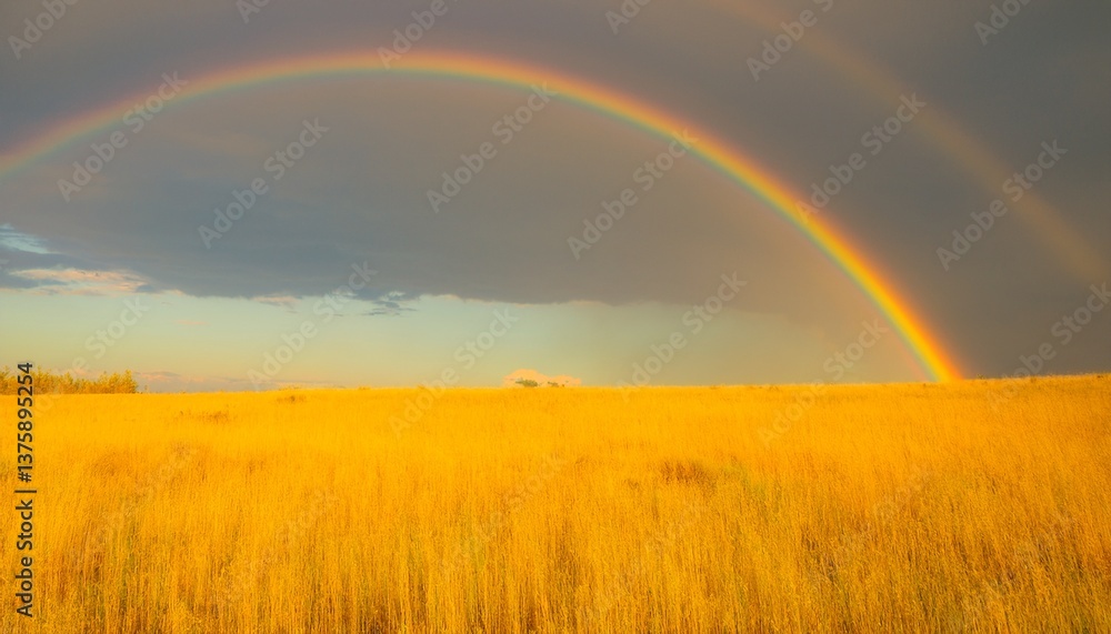 Naklejka premium 虹の風景