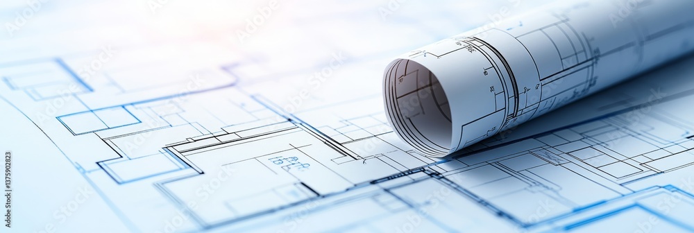 Architectural Blueprint Floor Plan in Blue and White Construction, Design, and Building Concepts Architectural Blueprint Floor Plan in Blue and White Construction, Design, and Building Concepts