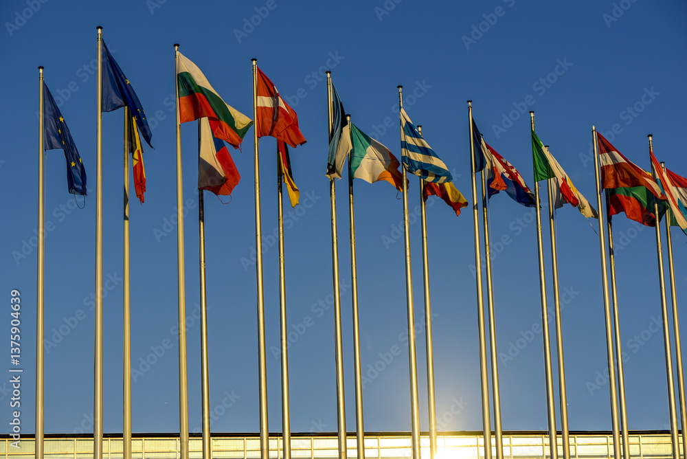 EU parliament, Strasbourg, Alsace, France
