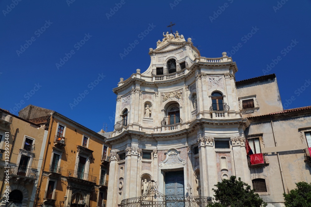 Fototapeta premium Chiesa di San Placido in Catania, Italy