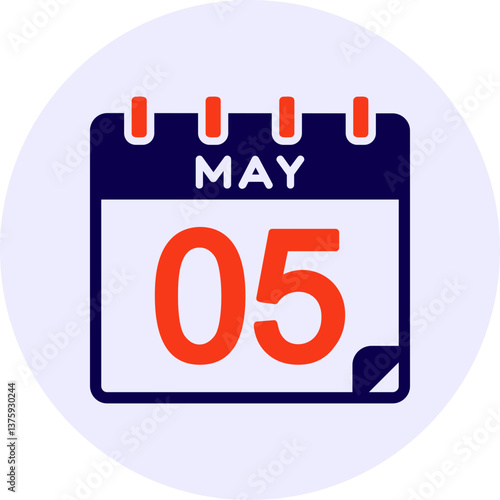 5 May Vector Icon Design