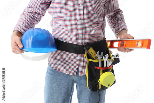 Male construction worker wi...