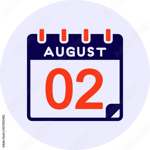 2 August Vector Icon Design
