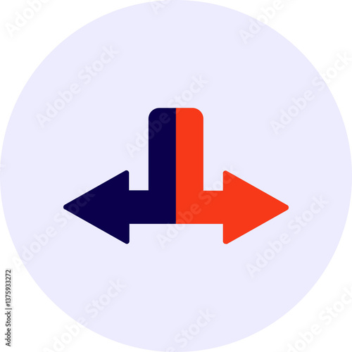 Separation Vector Icon Design