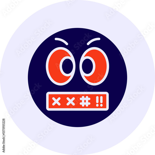 Swearing Vector Icon Design