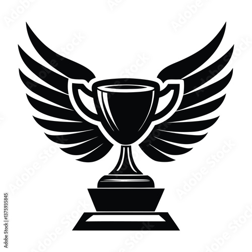 A gold cup trophy signifies the winner's achievement and first place victory
