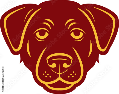 happy dog face sticker
