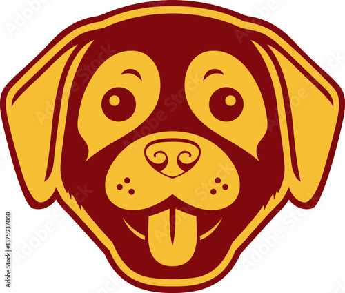 happy dog face sticker