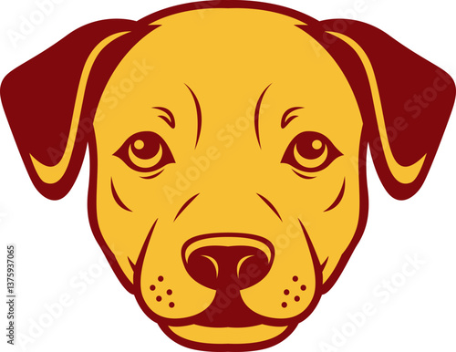 happy dog face sticker