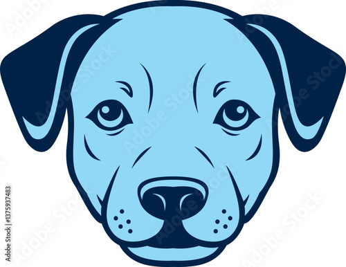 puppy face vector image
