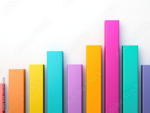 Free Download Vibrant and colorful bar chart displaying data insights with vivid colors representing growth and business performance analysis - GFXLoad