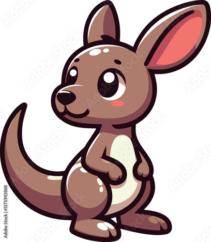 かわいいカンガルーのイラスト