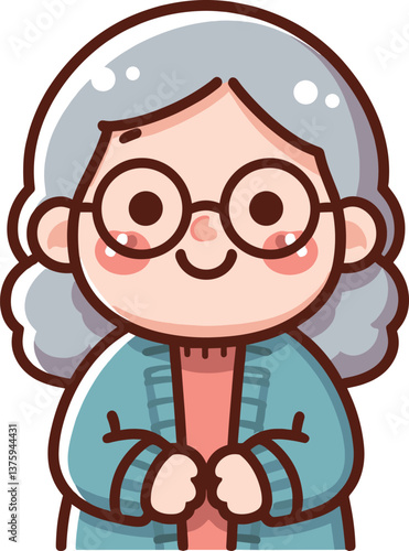 優しいおばあさんのイラスト
