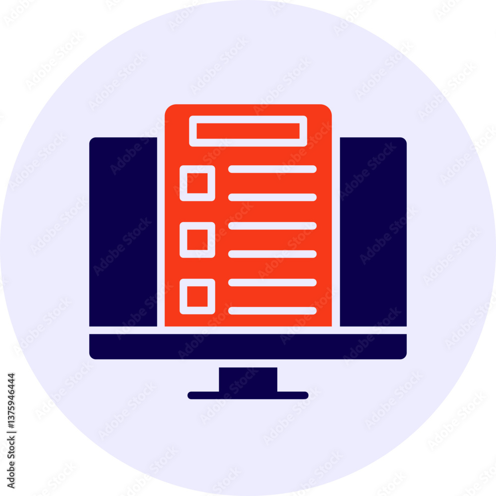Online Test Vector Icon Design Online Test Vector Icon Design