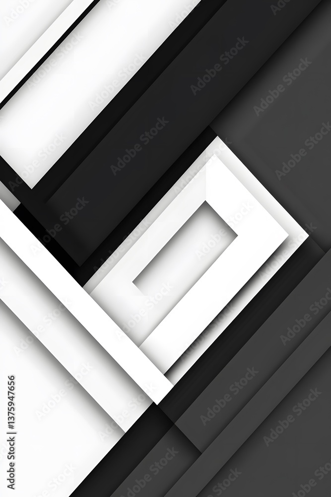 Abstract Black White Geometric Shapes Background Abstract Black White Geometric Shapes Background
